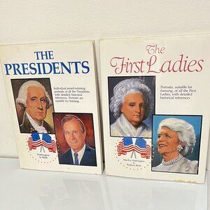 THE PRESIDENTS and THE FIRST LADIES (Washington to Bush) LOT OF 2 BOOKS/USED